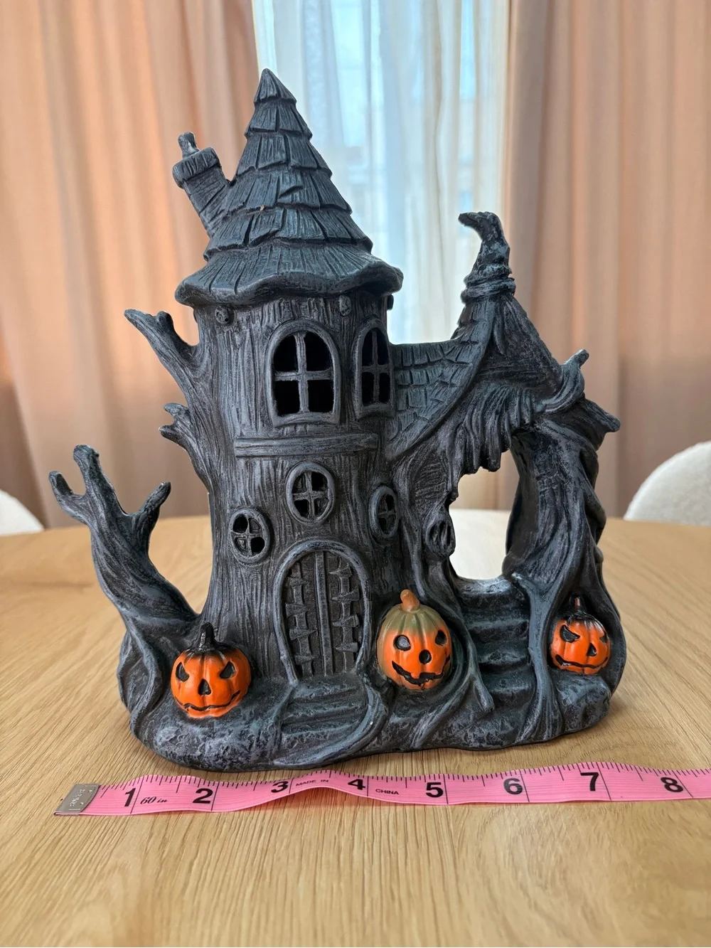 Hallowen Haunted House Village with Pumpkins